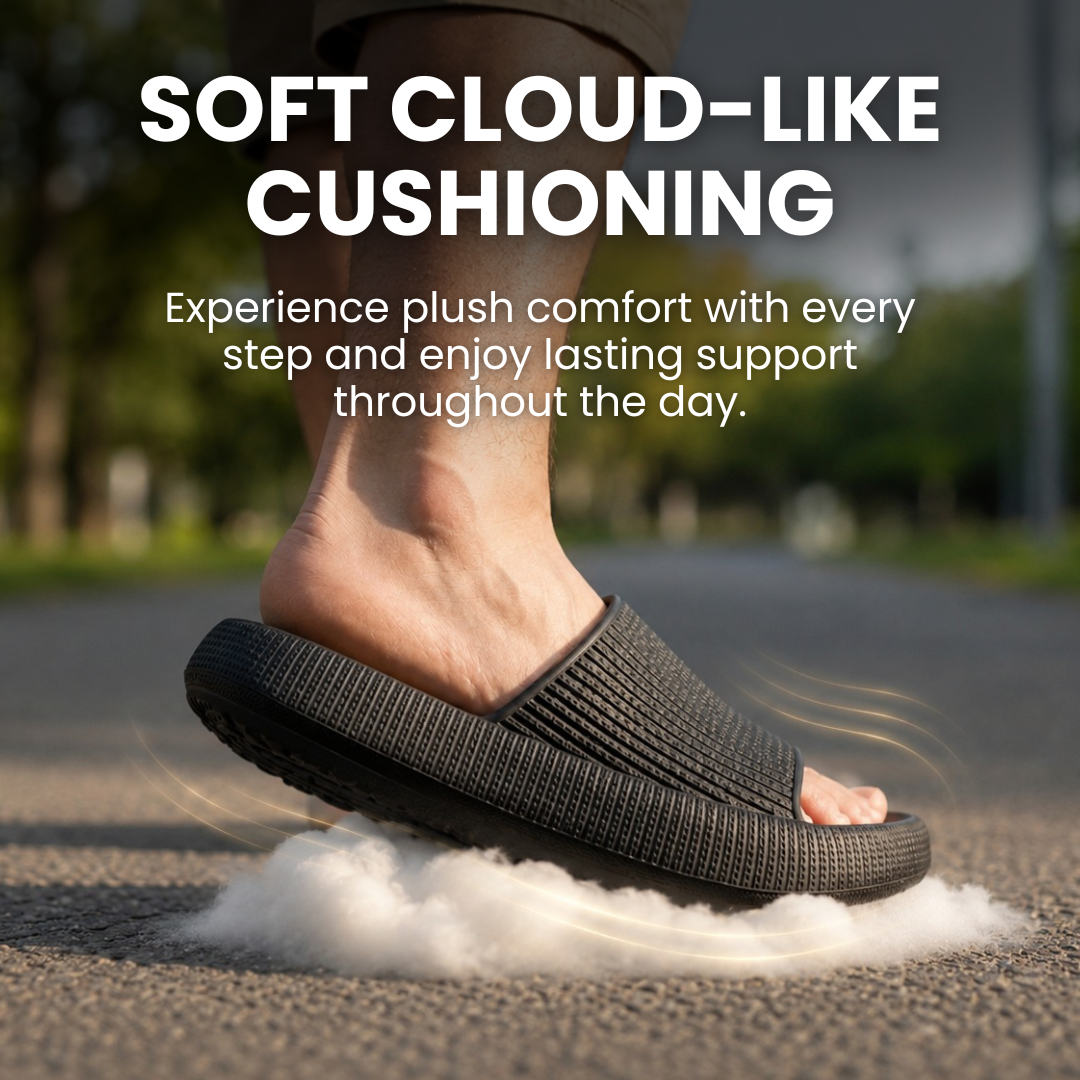 Comfy Cloud Slides - Cloud-Like Cushioning & Arch Support (Unisex)