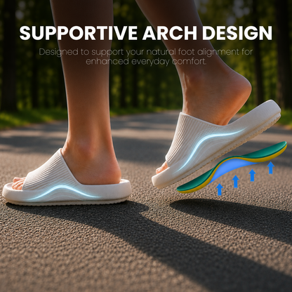 Comfy Cloud Slides - Cloud-Like Cushioning & Arch Support (Unisex)