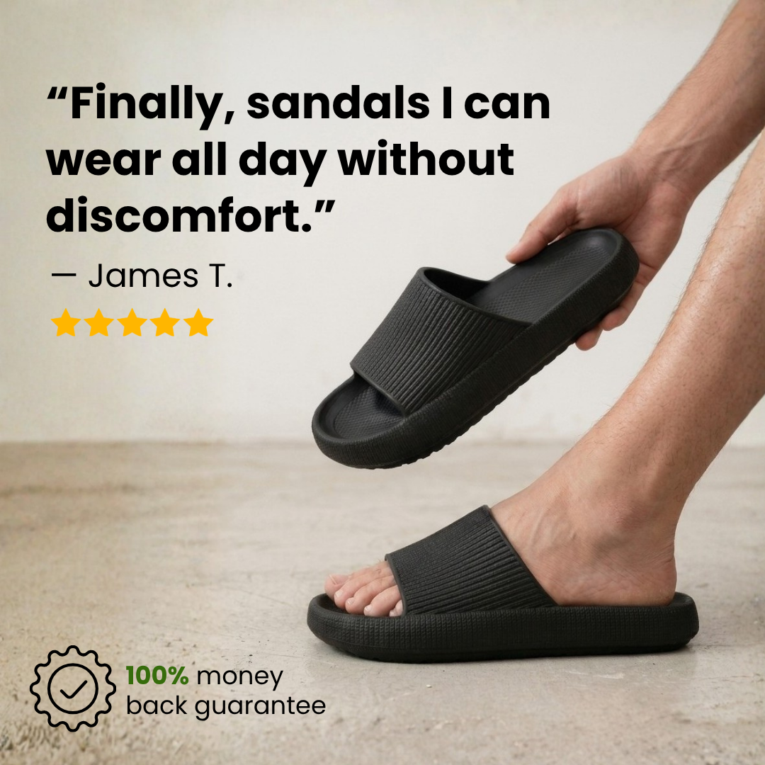 Comfy Cloud Slides - Cloud-Like Cushioning & Arch Support (Unisex)