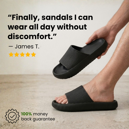 Comfy Cloud Slides - Cloud-Like Cushioning & Arch Support (Unisex)