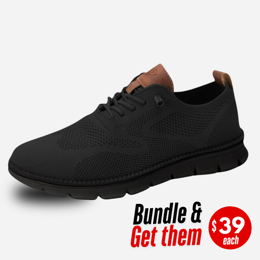 Ultra Comfortable Orthopedic Shoes - Black Sole Edition